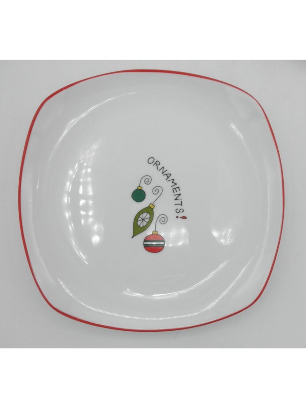 Happy Holidays by Fitz & Floyd 8 Inch Square Plates Set of 4 Excellent! - Picture 3 of 9